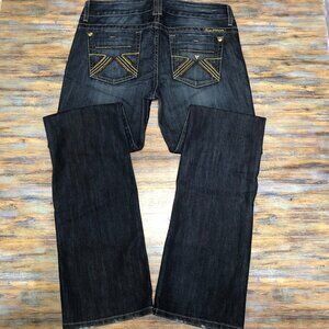 Guess Premium Jeans Studded Distressed Dark Wash Boot Cut Womens Size 31